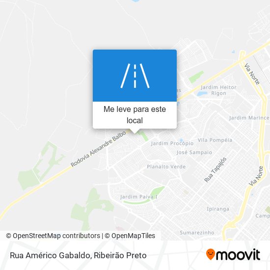 Rua Américo Gabaldo mapa