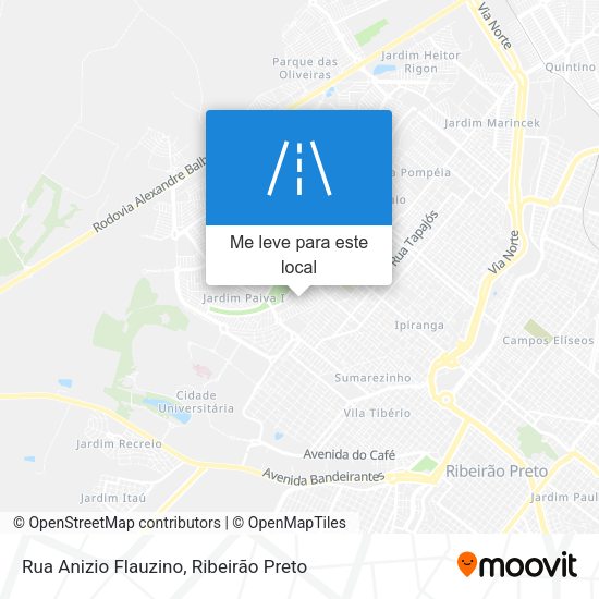 Rua Anizio Flauzino mapa