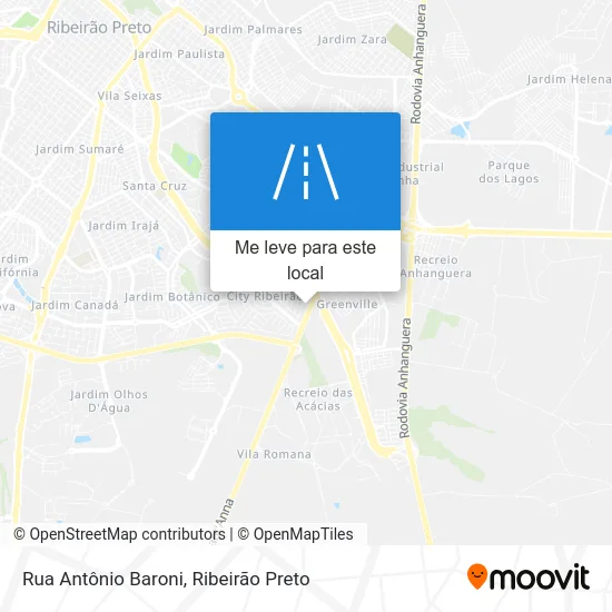 Rua Antônio Baroni mapa