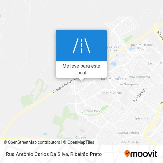 Rua Antônio Carlos Da Silva mapa