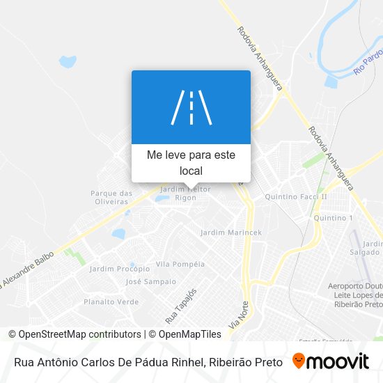 Rua Antônio Carlos De Pádua Rinhel mapa
