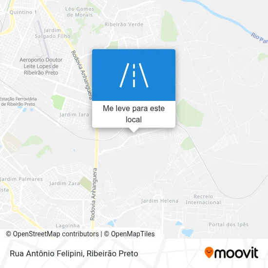 Rua Antônio Felipini mapa