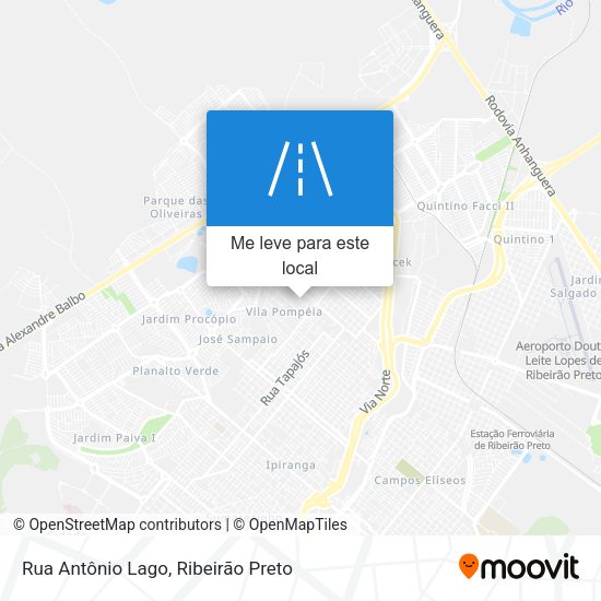 Rua Antônio Lago mapa