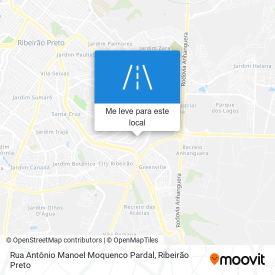 Rua Antônio Manoel Moquenco Pardal mapa