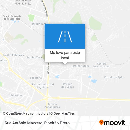 Rua Antônio Mazzeto mapa