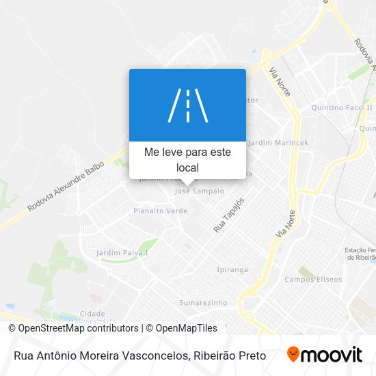 Rua Antônio Moreira Vasconcelos mapa