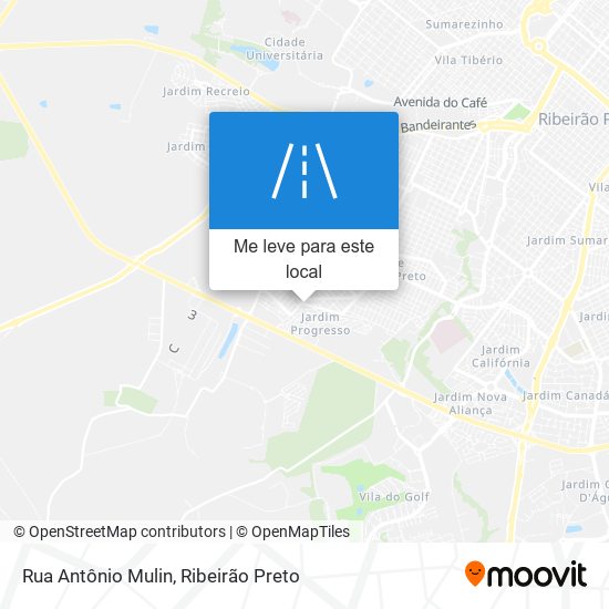 Rua Antônio Mulin mapa