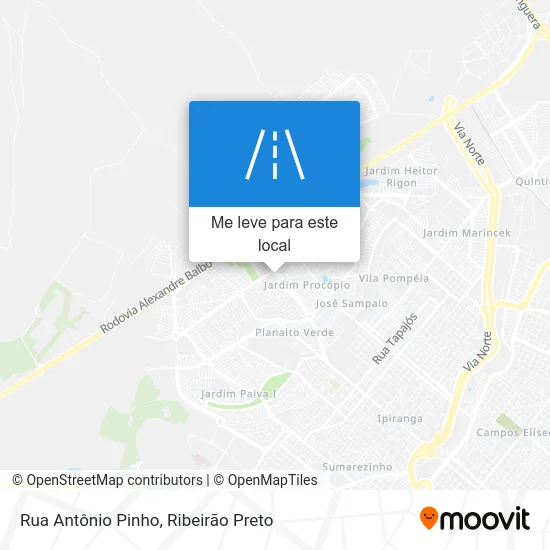 Rua Antônio Pinho mapa