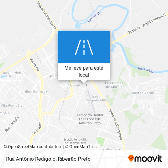 Rua Antônio Redigolo mapa