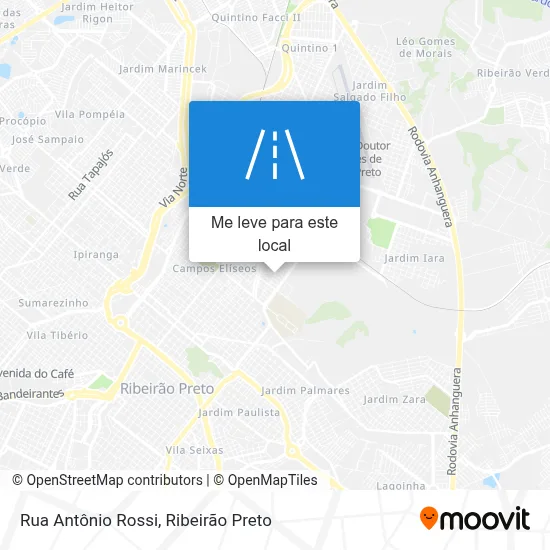Rua Antônio Rossi mapa