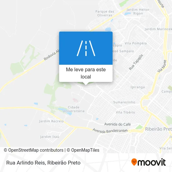 Rua Arlindo Reis mapa
