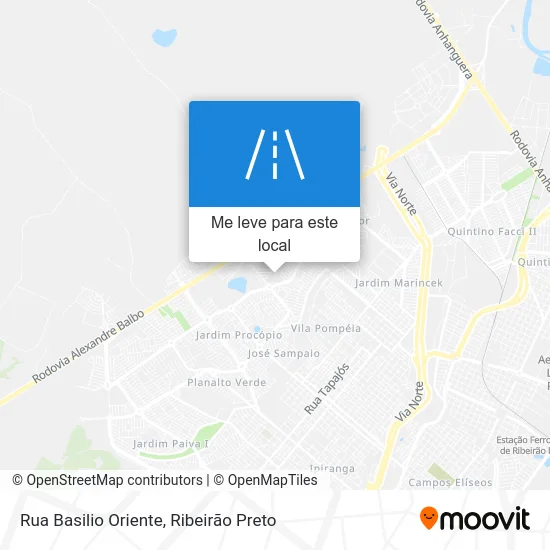 Rua Basilio Oriente mapa