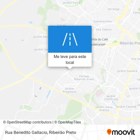 Rua Benedito Gallacio mapa