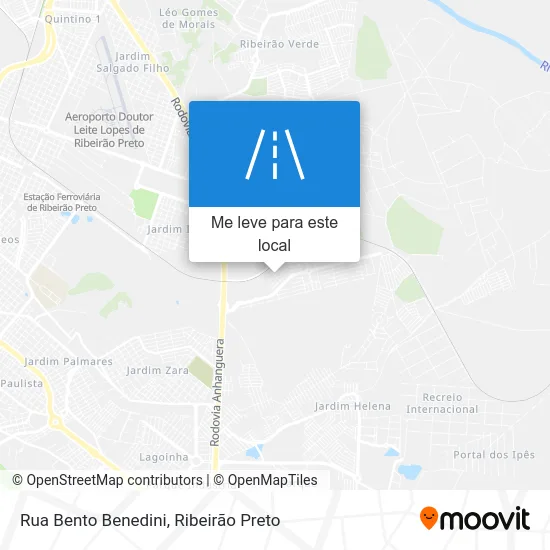Rua Bento Benedini mapa