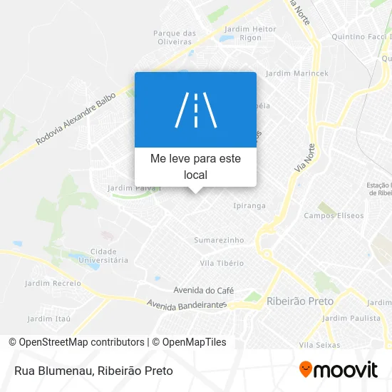 Rua Blumenau mapa