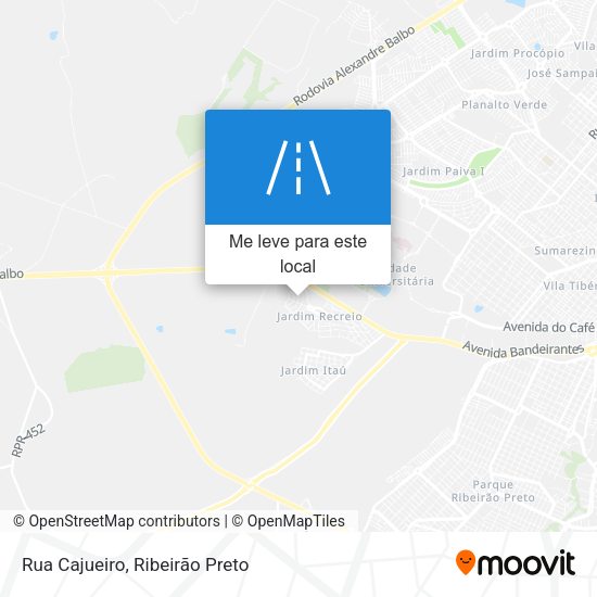 Rua Cajueiro mapa