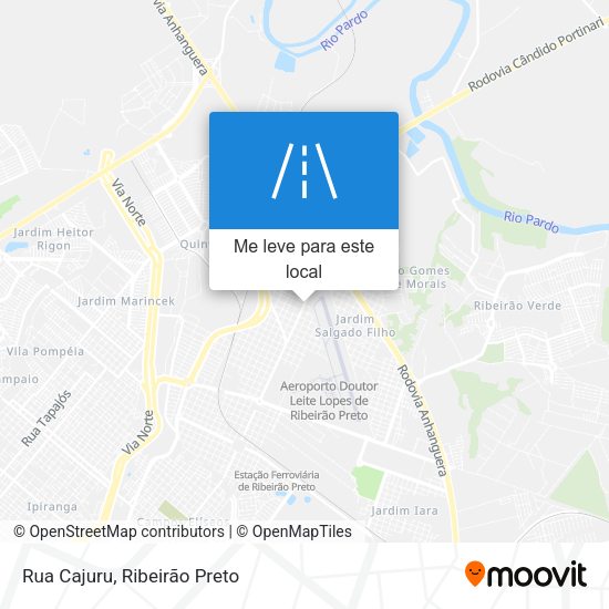 Rua Cajuru mapa