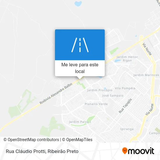 Rua Cláudio Protti mapa