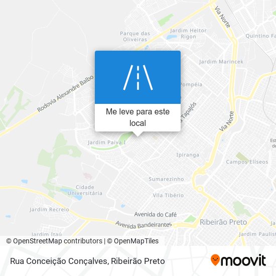 Rua Conceição Conçalves mapa