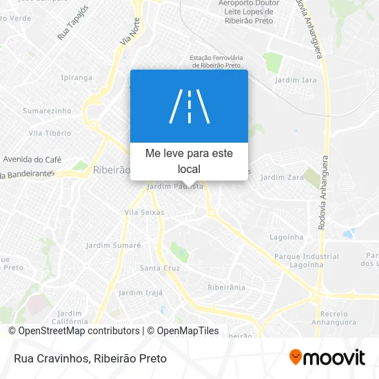 Rua Cravinhos mapa