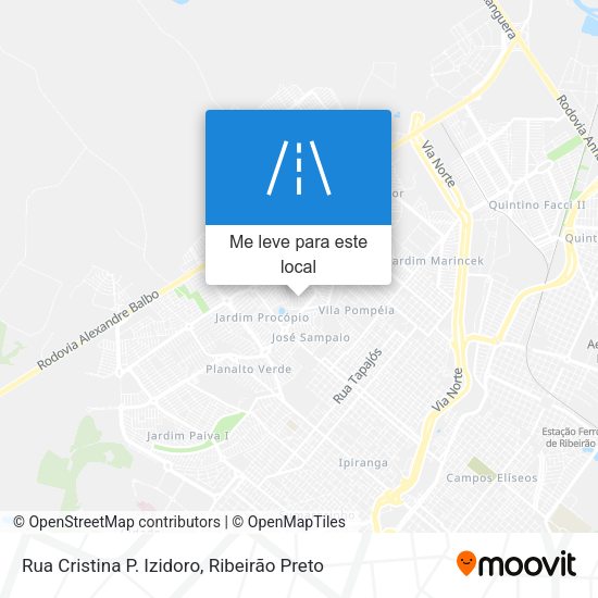 Rua Cristina P. Izidoro mapa