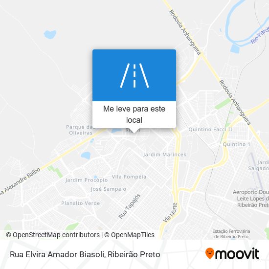 Rua Elvira Amador Biasoli mapa