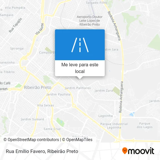 Rua Emílio Favero mapa