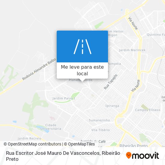 Rua Escritor José Mauro De Vasconcelos mapa