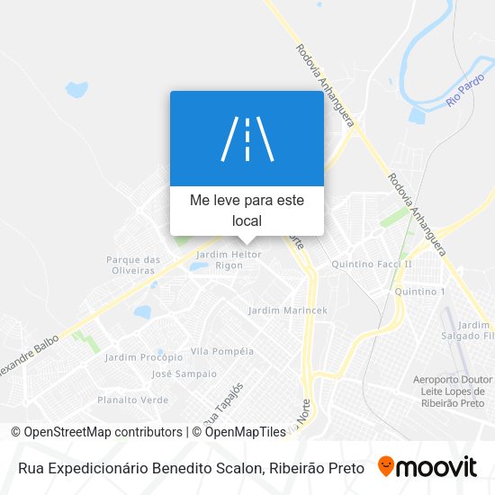 Rua Expedicionário Benedito Scalon mapa