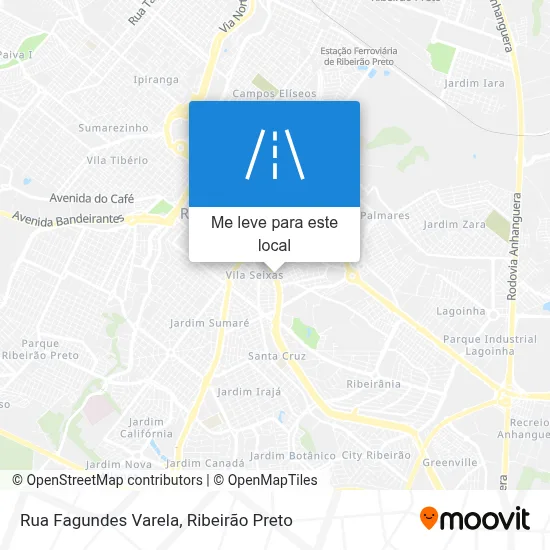 Rua Fagundes Varela mapa