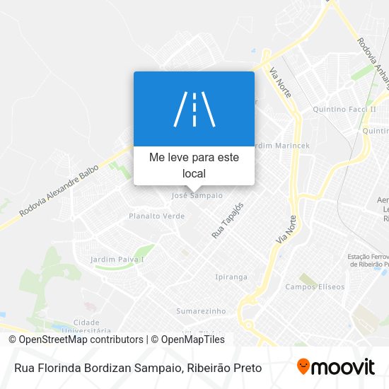Rua Florinda Bordizan Sampaio mapa