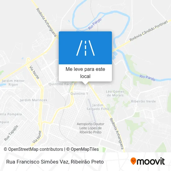Rua Francisco Simões Vaz mapa