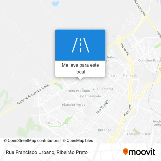 Rua Francisco Urbano mapa