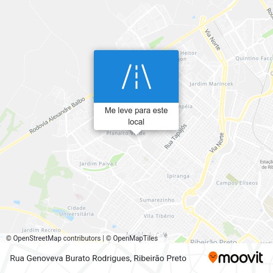 Rua Genoveva Burato Rodrigues mapa