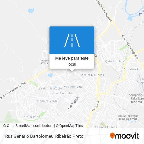 Rua Genário Bartolomeu mapa