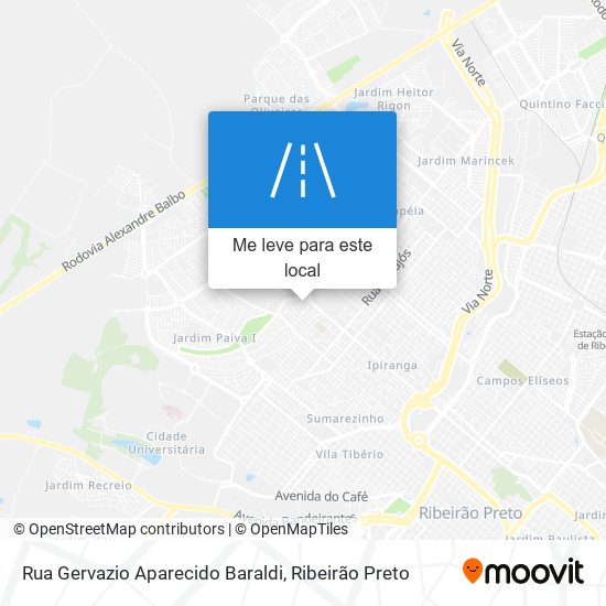Rua Gervazio Aparecido Baraldi mapa
