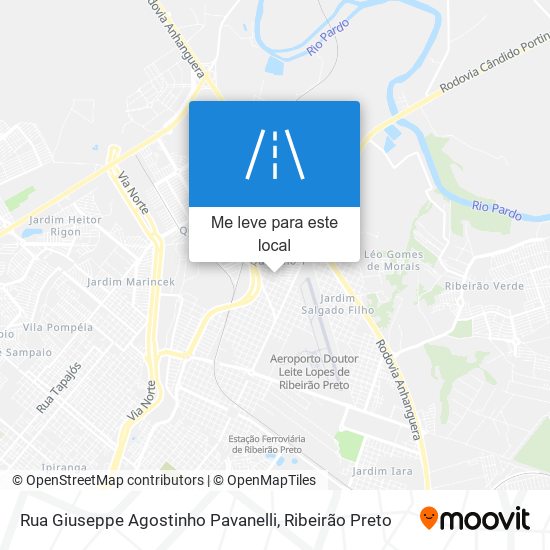 Rua Giuseppe Agostinho Pavanelli mapa