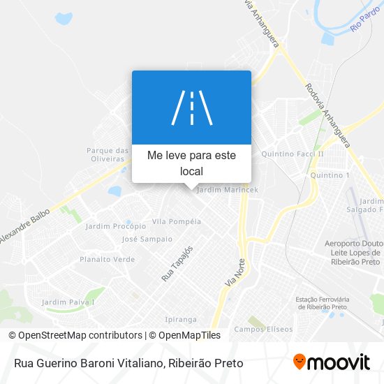 Rua Guerino Baroni Vitaliano mapa