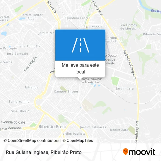 Rua Guiana Inglesa mapa