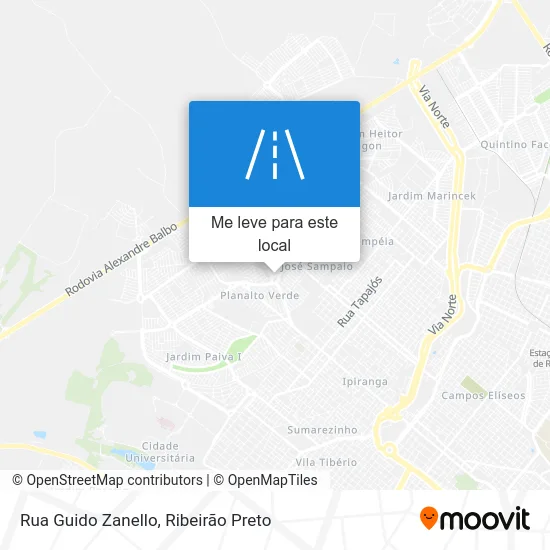 Rua Guido Zanello mapa