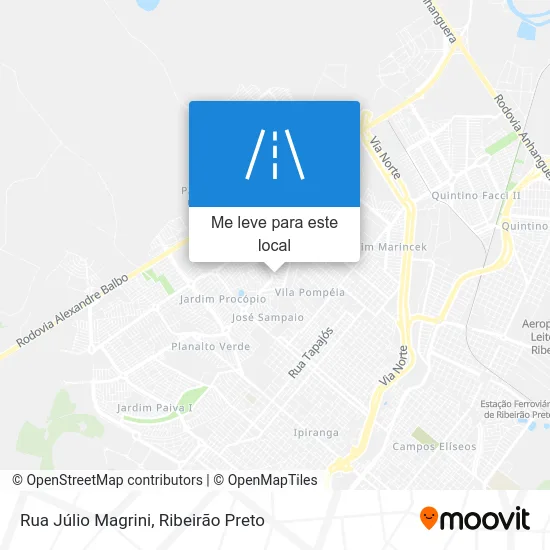 Rua Júlio Magrini mapa