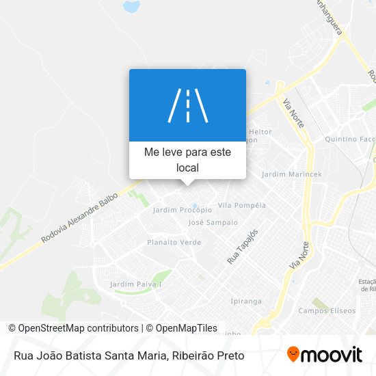 Rua João Batista Santa Maria mapa