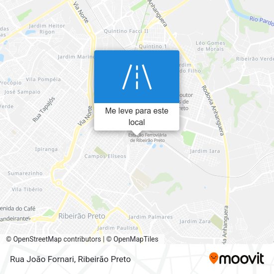 Rua João Fornari mapa