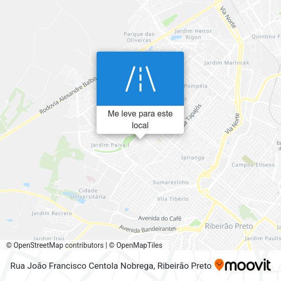 Rua João Francisco Centola Nobrega mapa