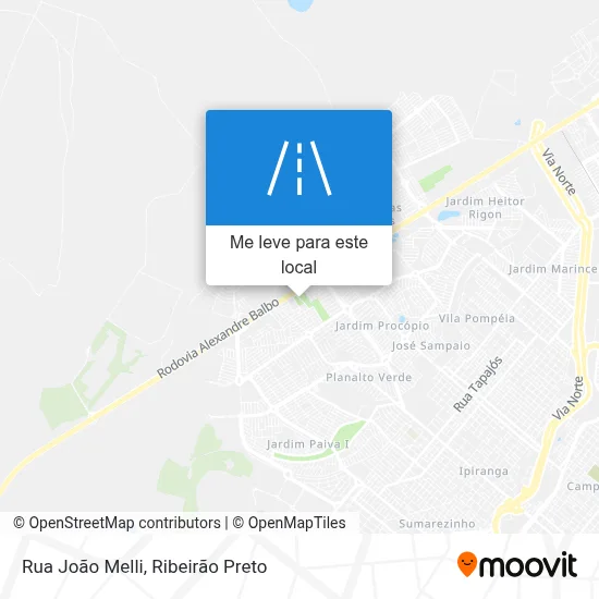 Rua João Melli mapa