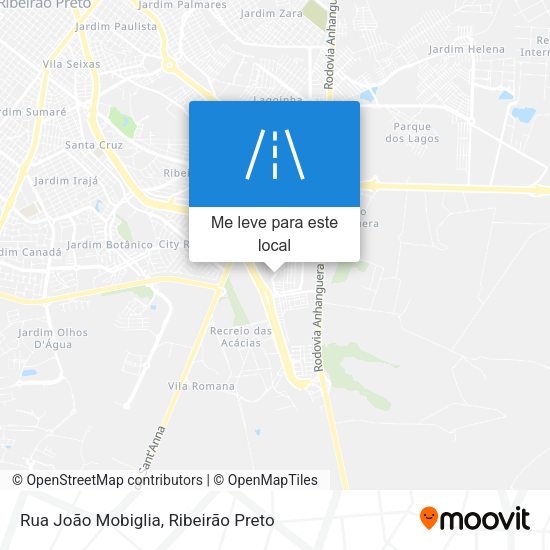 Rua João Mobiglia mapa