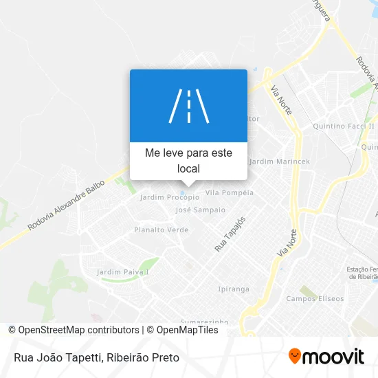 Rua João Tapetti mapa