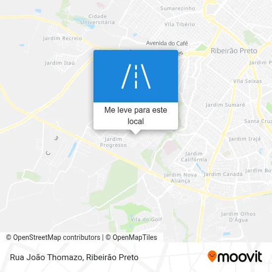 Rua João Thomazo mapa