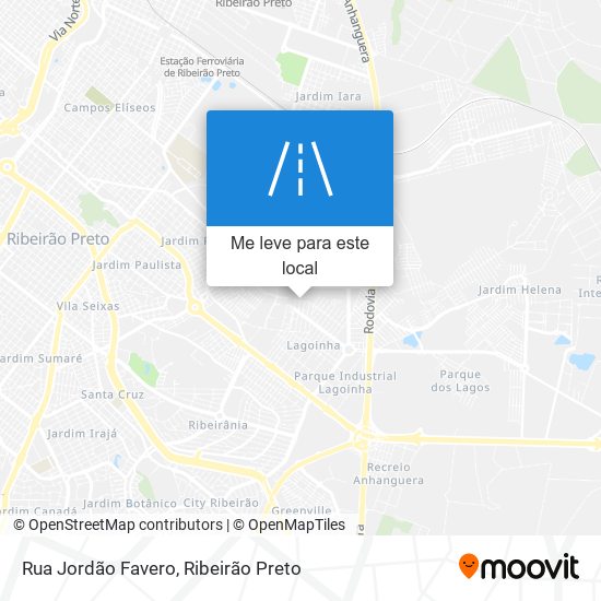 Rua Jordão Favero mapa