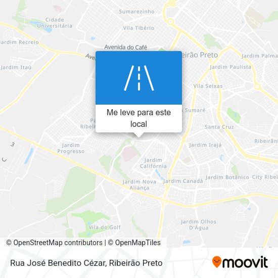 Rua José Benedito Cézar mapa